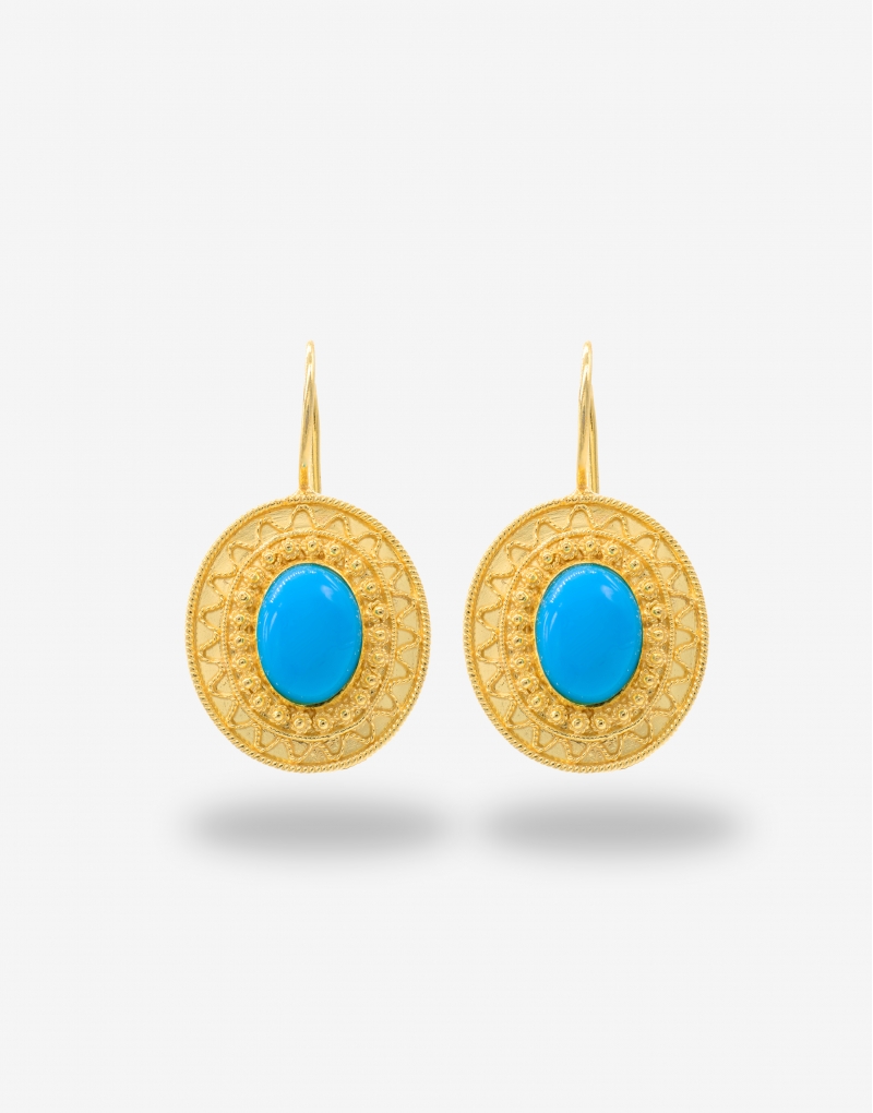 Turchese ovale earrings